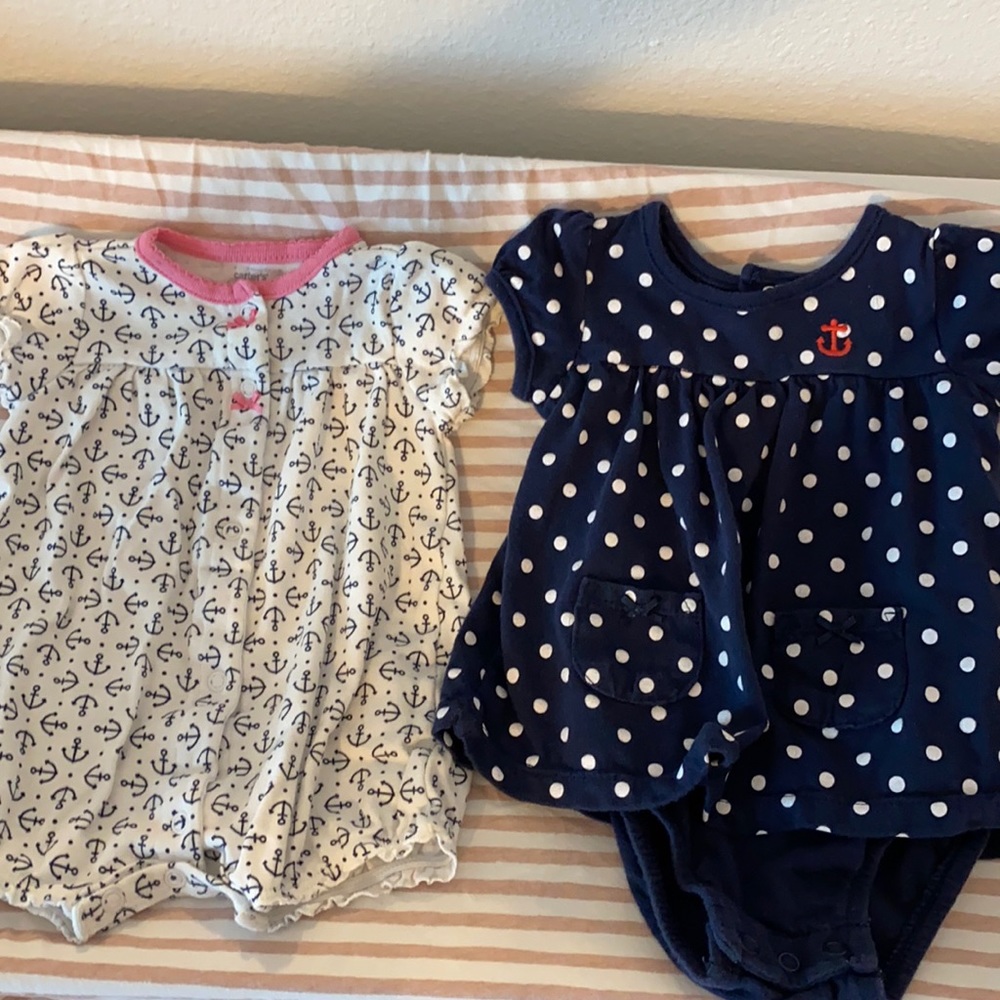 Carter’s 6 month romper and dress
